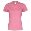 Dames T-shirt V-hals ecologisch Fairtrade katoen roze,l