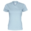Dames T-shirt V-hals ecologisch Fairtrade katoen lichtblauw,l