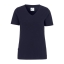 T-shirt V-hals dames slim fit navy,l