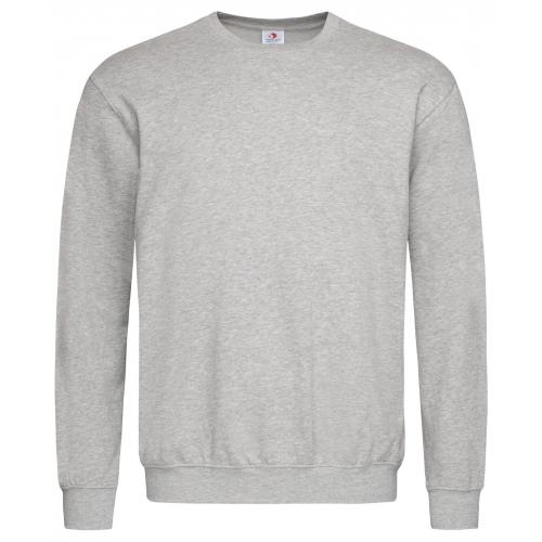 Sweatshirt bedrukken met logo grey heather,l