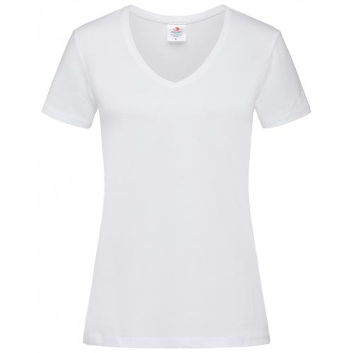 Stedman V-hals dames T-shirt wit,l