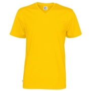 Heren T-shirt V-hals ecologisch Fairtrade katoen geel,3xl