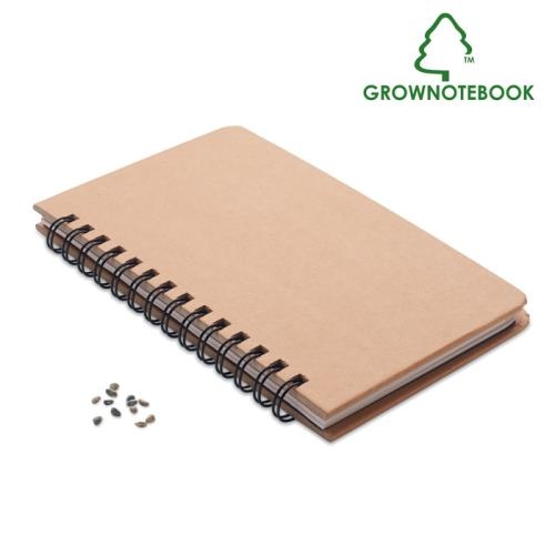 Notitieboek pijnboomzaad Grownotebook™ beige