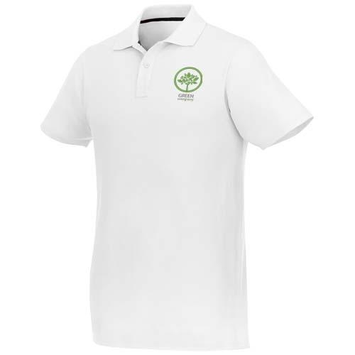 Helios herenpolo korte mouw wit,l