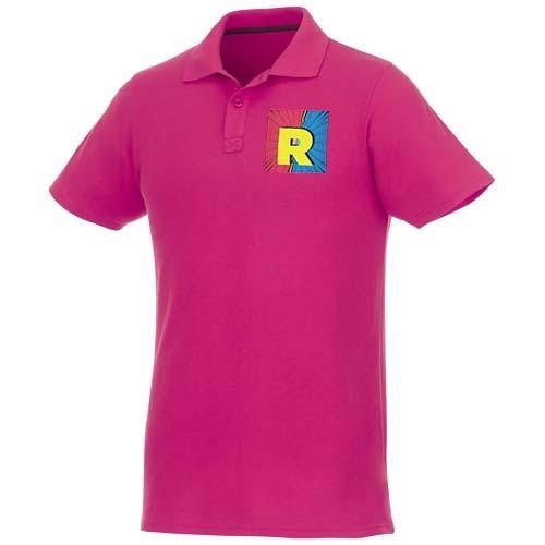 Helios herenpolo korte mouw magenta,l