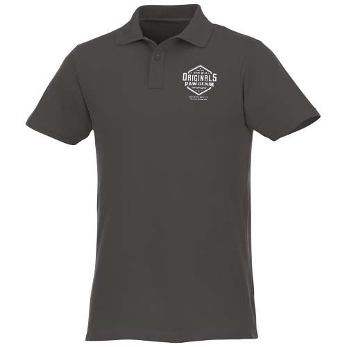 Helios herenpolo korte mouw stormgrijs,l