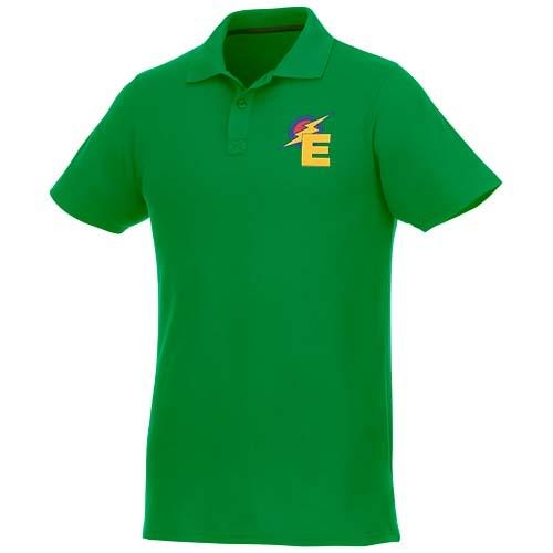 Helios herenpolo korte mouw groen,l