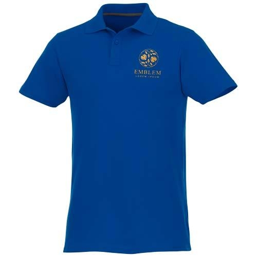 Helios herenpolo korte mouw blauw,l