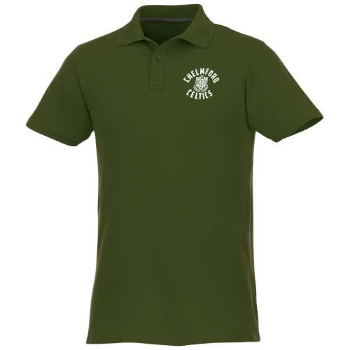 Helios herenpolo korte mouw army green,l