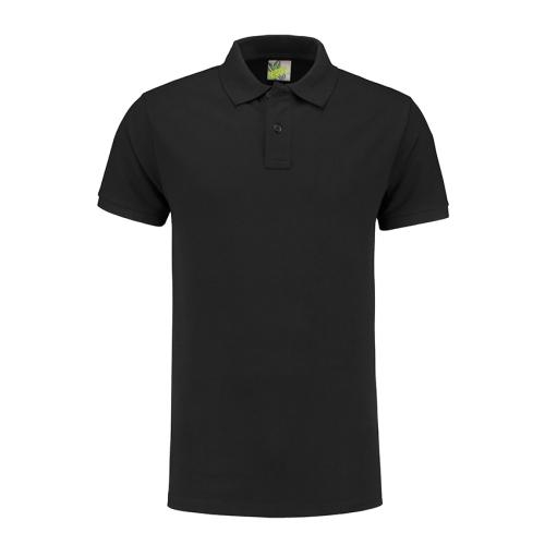 L&S heavy mix fit polo heren zwart,l