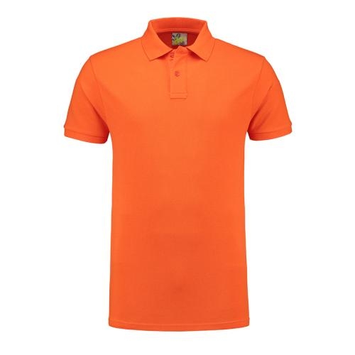 L&S heavy mix fit polo heren oranje,l