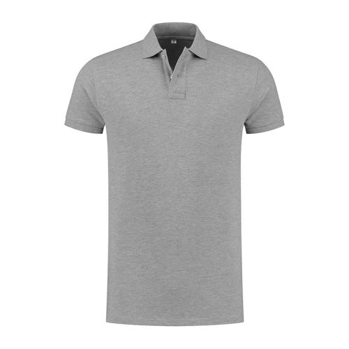 L&S heavy mix fit polo heren grey heather,l