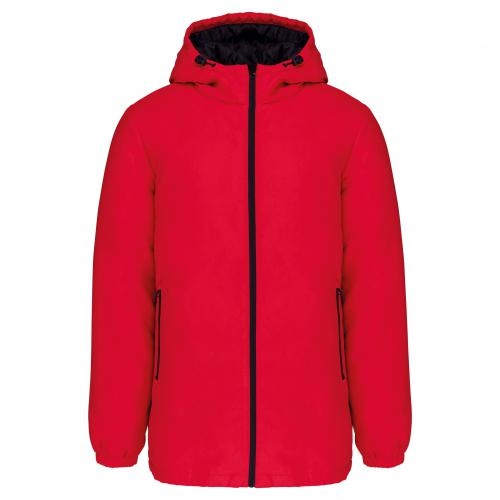Gerecyclede parka met capuchon unisex rood,2xl