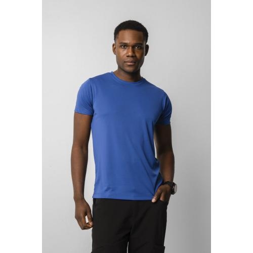 Printer sport T-shirt Run helder blauw,l