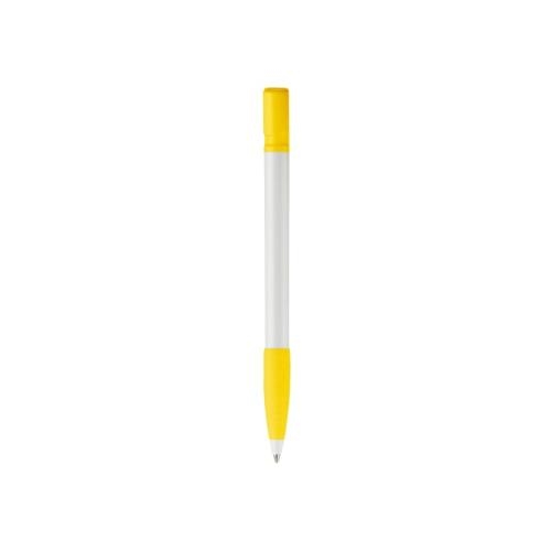 Balpen Nash grip hardcolour wit/geel