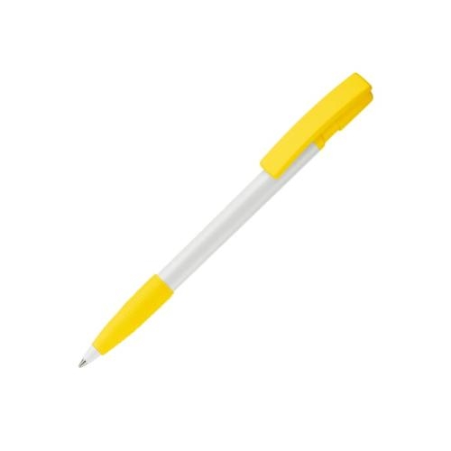 Balpen Nash grip hardcolour wit/geel