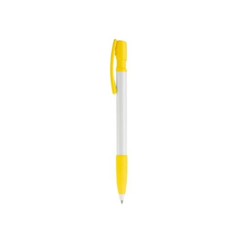 Balpen Nash grip hardcolour wit/geel