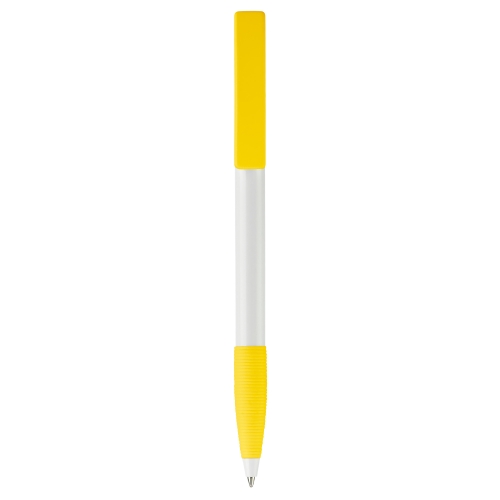 Balpen Nash grip hardcolour wit/geel