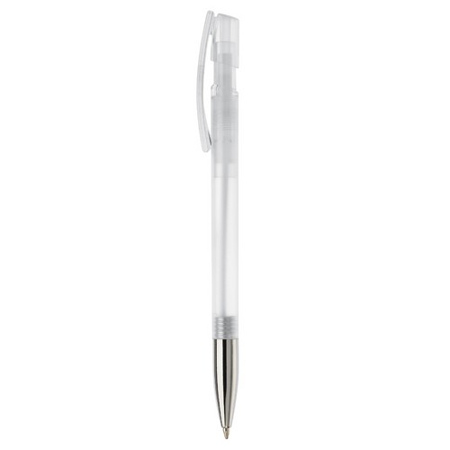 Balpen Nash metal tip transparant transparant/wit