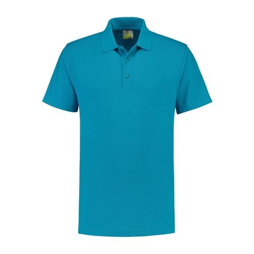 Basic Mix Polo heren turquoise,l