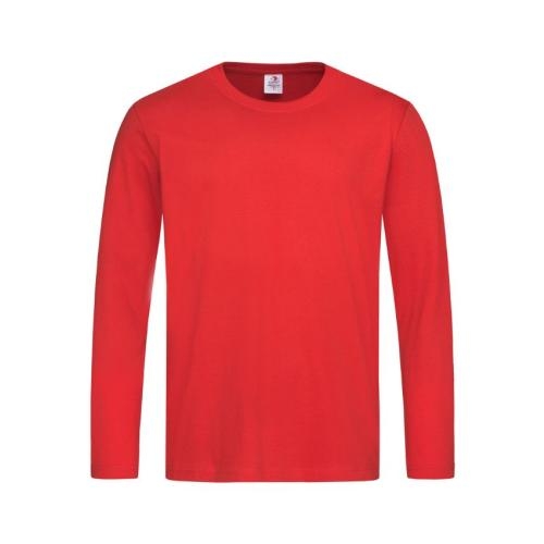 T-shirt Classic lange mouw scarlet red,l