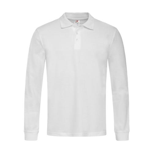 Stedman Classic long sleeve polo wit,l