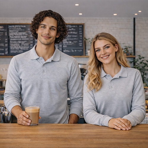 Stedman Classic long sleeve polo grey heather,l