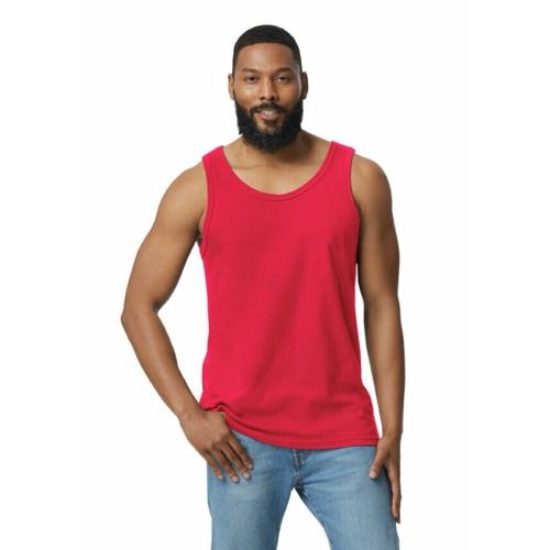 Heren tanktop softstyle rood,l