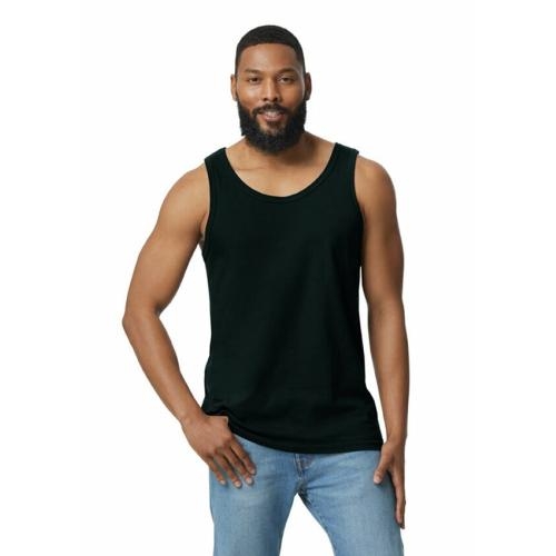 Heren tanktop softstyle zwart,l