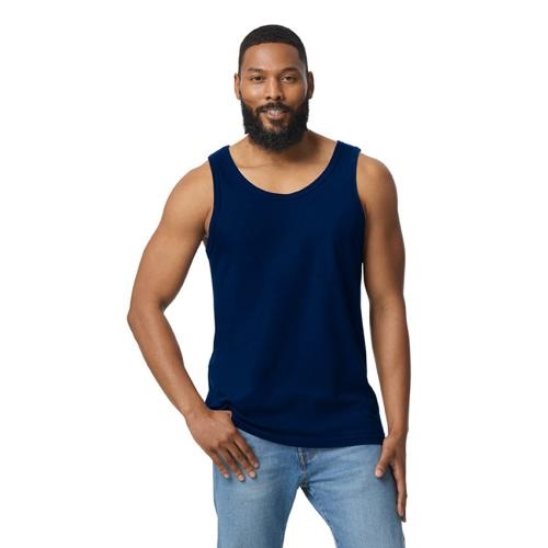 Heren tanktop softstyle navy,l