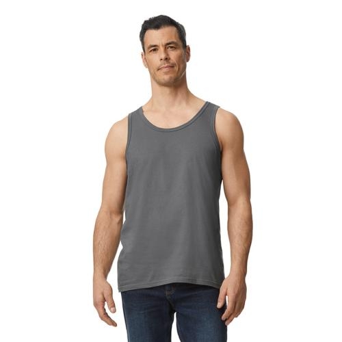 Heren tanktop softstyle charcoal,l