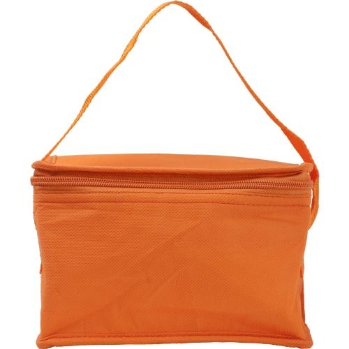 Non-woven koeltas voor 6 blikjes oranje