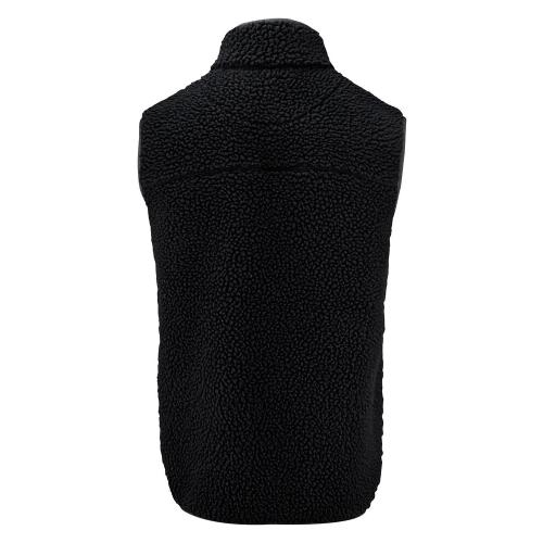 Bicolor teddy fleece bodywarmer Kingsley zwart,l