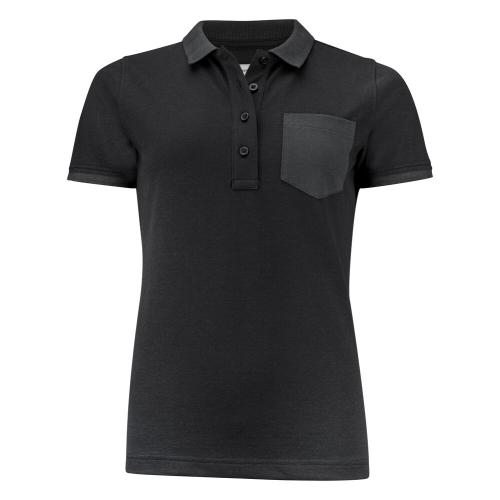Polo met borstzak Pinedale woman zwart,l