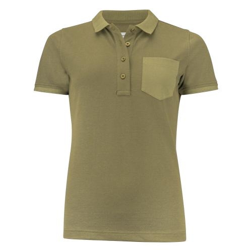 Polo met borstzak Pinedale woman mosgroen,l