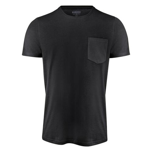 T-shirt met borstzak Walcott zwart,l