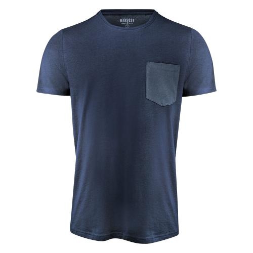 T-shirt met borstzak Walcott navy,l