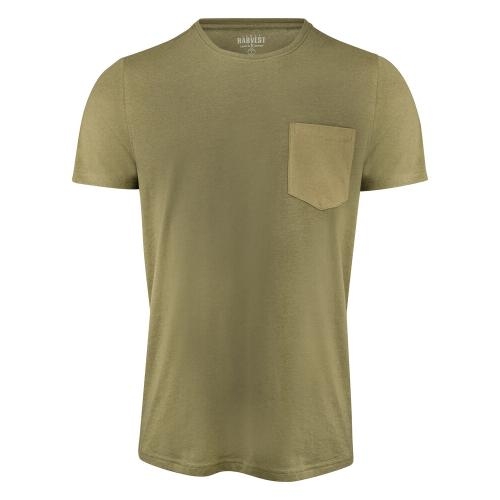 T-shirt met borstzak Walcott mosgroen,l