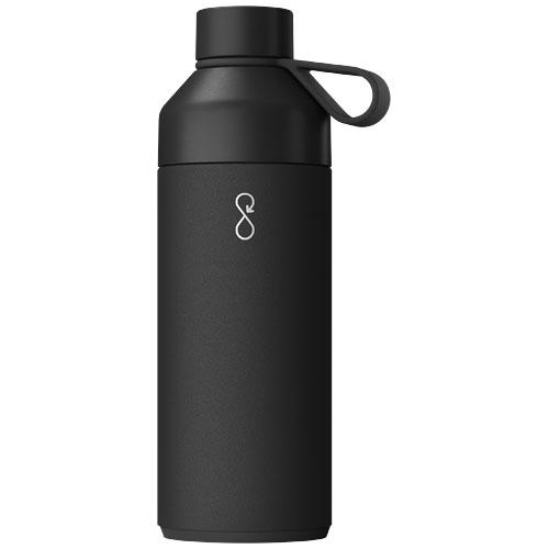 Big Ocean Bottle 1L vacuümgeïsoleerde waterfles zwart
