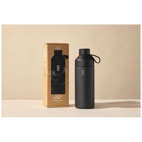 Big Ocean Bottle 1L vacuümgeïsoleerde waterfles zwart
