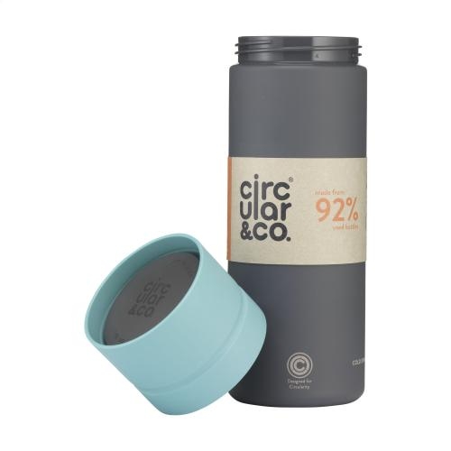 Circular&Co Reusable Bottle 600 ml waterfles zwart/blauw