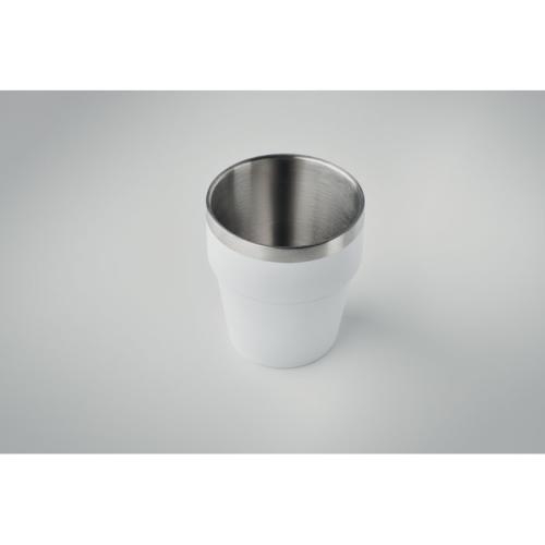 Dubbelwandige beker 250 ml Acerito wit