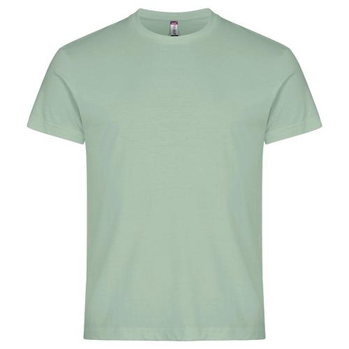 Basic-T bodyfit T-shirt saliegroen,l