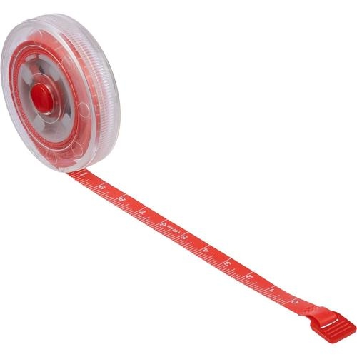 Plastic oprolbare meetlint Theo wit