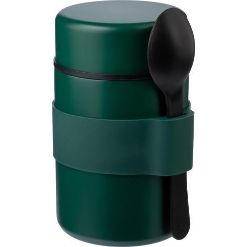 RVS dubbelwandige lunchpot Niko zwart