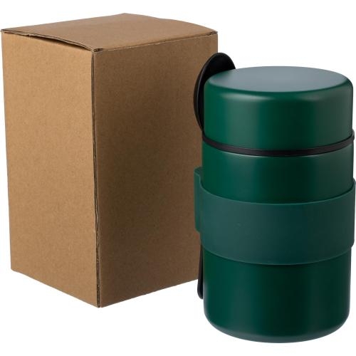 RVS dubbelwandige lunchpot Niko zwart