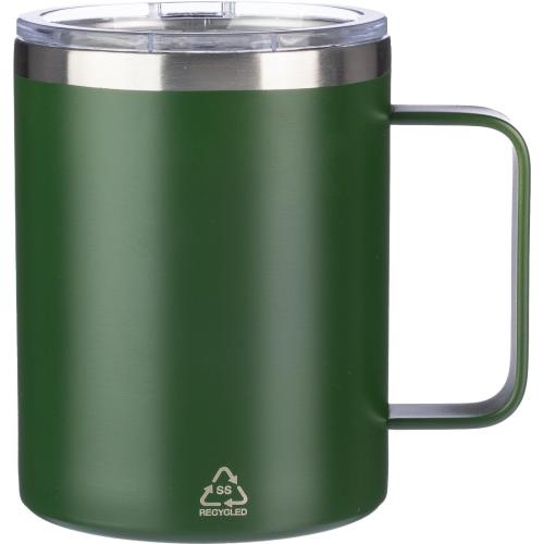 Gerecycled dubbelwandige to-go mok Renate groen