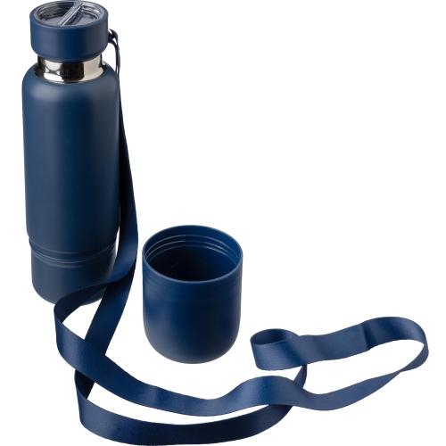 Dubbelwandige rvs fles Lieselotte blauw