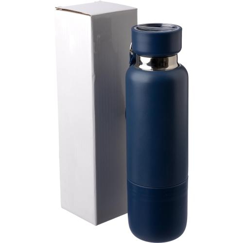 Dubbelwandige rvs fles Lieselotte blauw