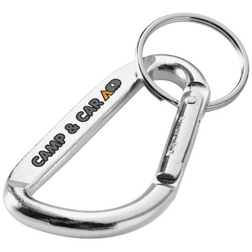 Sleutelhanger met karabijnhaak zilver